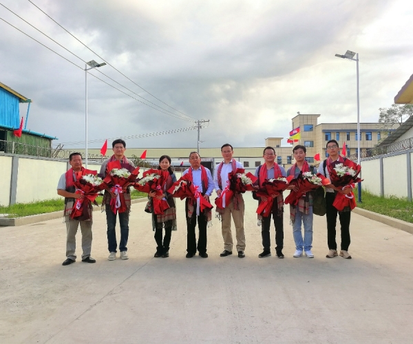 嘉兴市政协盛全生副主席一行调研尊龙时凯丝绸（柬埔寨）工业园